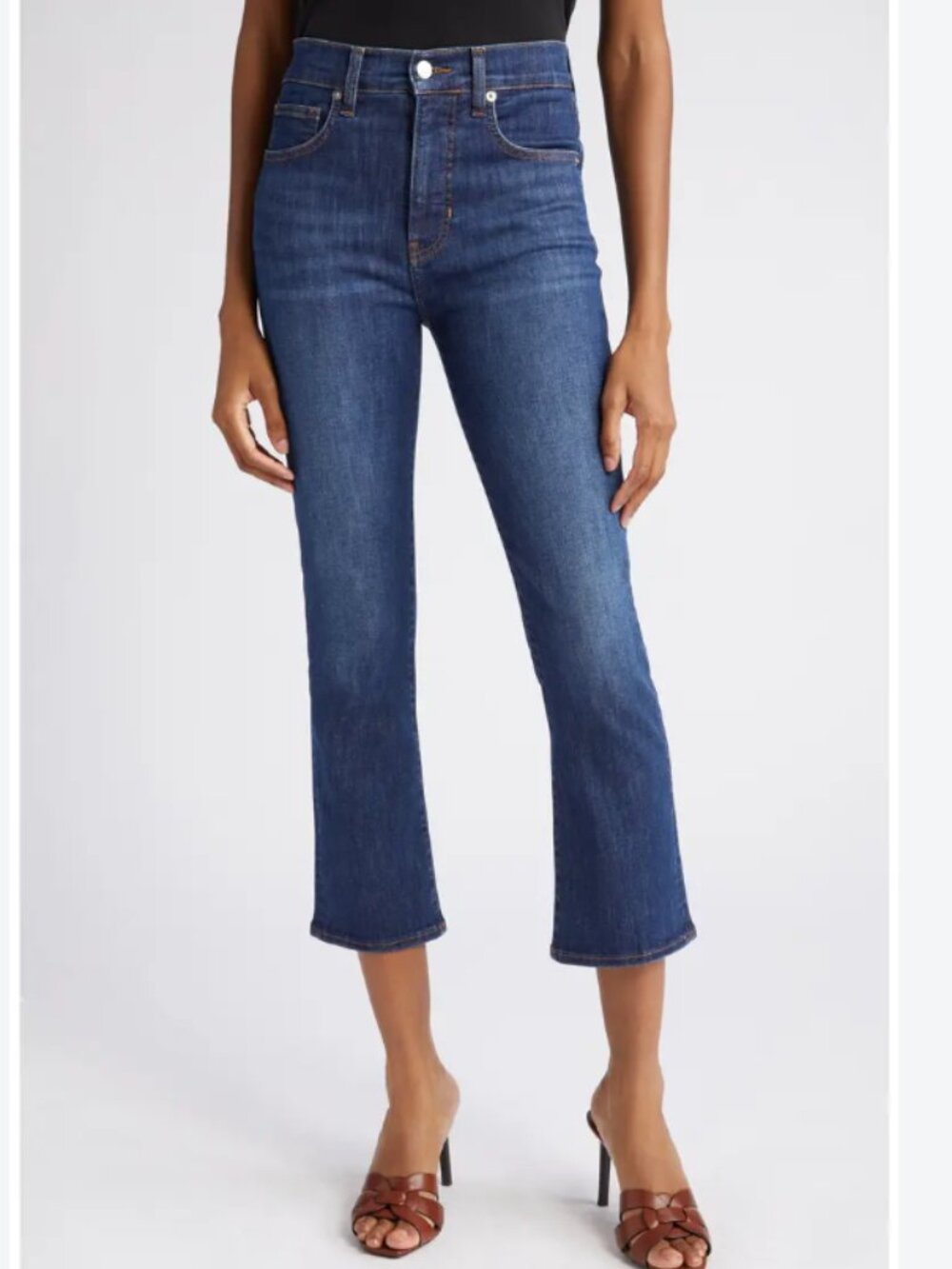 Veronica Beard Carly Kick Flare Mid-Blue Jeans blue 27 4